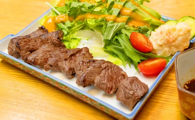 鹿肉ステーキの写真